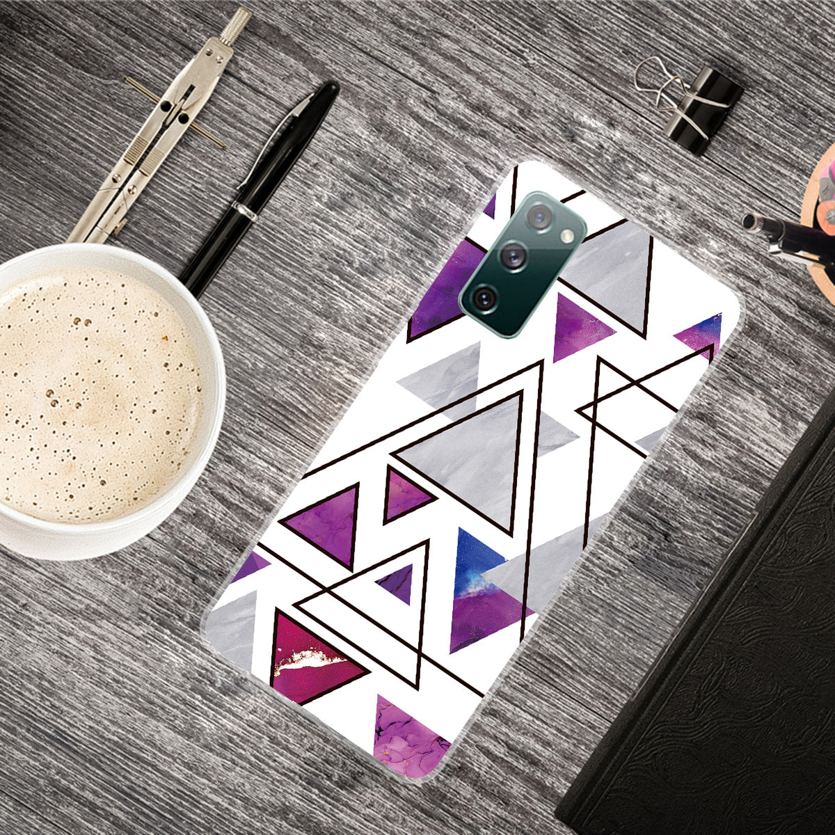 Triangle Marble Pattern Soft TPU Shockproof Phone Back Cover Case for Samsung Galaxy S20 FE/S20 FE 5G/S20 Lite/S20 FE 2022 - Style D Triangle Marble Pattern Soft TPU Shockproof Phone Back Cover Case for Samsung Galaxy S20 FE/S20 FE 5G/S20 Lite/S20 FE 2022 - Style D